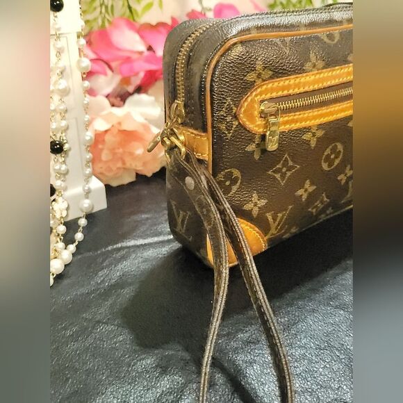 LOUIS VUITTON Marly Dragonne GM Clutch Bag w/ Dust bag Authentic - Picture 7 of 17